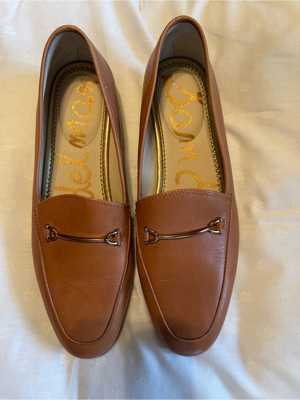 Sam Edelman Tan Leather Bit Loafers